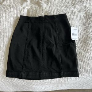 Black denim skirt